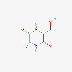 6-(Hydroxymethyl)-3,3-dimethyl-2,5-piperazinedione