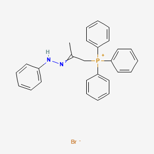 Triphenyl[2-(2-phenylhydrazinylidene)propyl]phosphanium bromide