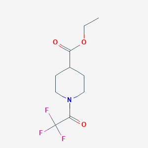 molecular formula C10H14F3NO3 B1464255 Ethyl 1-(trifluoroacetyl)piperidine-4-carboxylate CAS No. 1184586-71-7