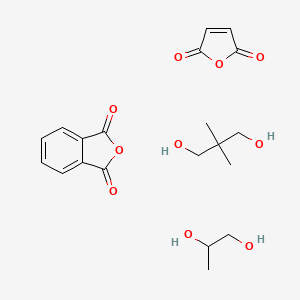 molecular formula C20H26O10 B14642557 2-Benzofuran-1,3-dione;2,2-dimethylpropane-1,3-diol;furan-2,5-dione;propane-1,2-diol CAS No. 52453-94-8