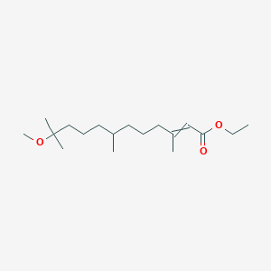 molecular formula C18H34O3 B14642565 Ethyl 11-methoxy-3,7,11-trimethyldodec-2-enoate CAS No. 55143-94-7