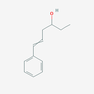 molecular formula C12H16O B14642567 6-Phenylhex-5-en-3-ol CAS No. 54985-35-2