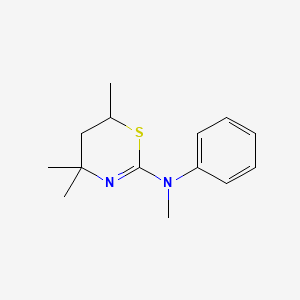 4H-1,3-Thiazin-2-amine, 5,6-dihydro-N,4,4,6-tetramethyl-N-phenyl-