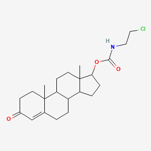 (10,13-dimethyl-3-oxo-1,2,6,7,8,9,11,12,14,15,16,17-dodecahydrocyclopenta[a]phenanthren-17-yl) N-(2-chloroethyl)carbamate