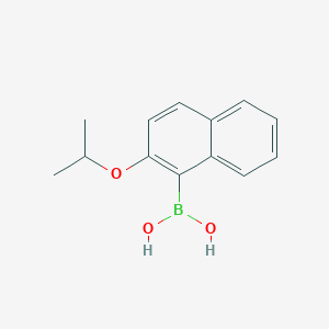 molecular formula C13H15BO3 B1464264 2-(丙-2-基氧基)萘-1-硼酸 CAS No. 1084904-39-1