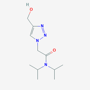 2-[4-(hydroxymethyl)-1H-1,2,3-triazol-1-yl]-N,N-bis(propan-2-yl)acetamide