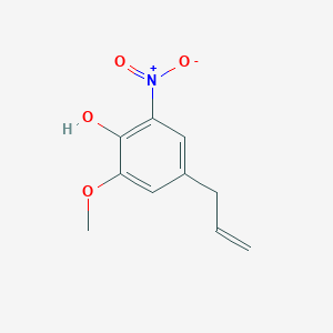 molecular formula C10H11NO4 B14642692 Phenol, 2-methoxy-6-nitro-4-(2-propenyl)- CAS No. 56521-01-8