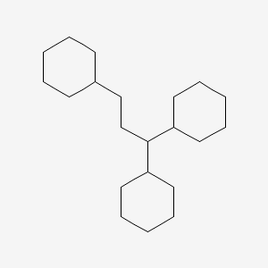 molecular formula C21H38 B14642726 1,1,3-Tricyclohexylpropane CAS No. 55682-89-8