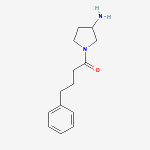 molecular formula C14H20N2O B1464273 1-(3-Aminopyrrolidin-1-yl)-4-phenylbutan-1-one CAS No. 1272181-79-9