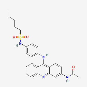 Pentanesulfonanilide, 4'-(3-acetamido-9-acridinylamino)-