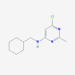 molecular formula C12H18ClN3 B1464279 6-chloro-N-(cyclohexylmethyl)-2-methylpyrimidin-4-amine CAS No. 1248693-31-3