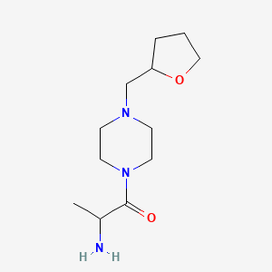 molecular formula C12H23N3O2 B1464281 2-Amino-1-{4-[(oxolan-2-yl)methyl]piperazin-1-yl}propan-1-one CAS No. 1218682-68-8