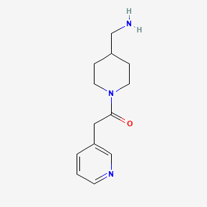 molecular formula C13H19N3O B1464285 1-[4-(Aminomethyl)piperidin-1-yl]-2-(pyridin-3-yl)ethan-1-one CAS No. 1274601-24-9