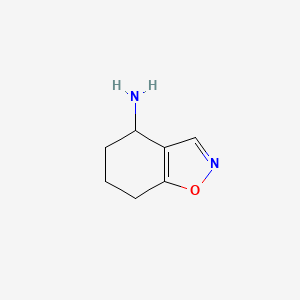 molecular formula C7H10N2O B1464288 4,5,6,7-Tetrahydro-1,2-benzisoxazol-4-amine CAS No. 927803-62-1