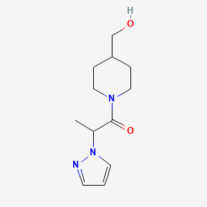 1-[4-(hydroxymethyl)piperidin-1-yl]-2-(1H-pyrazol-1-yl)propan-1-one