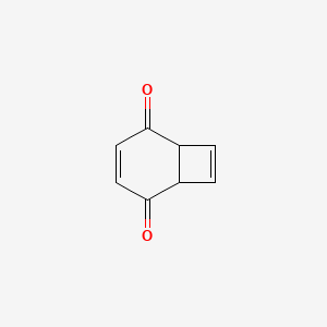 molecular formula C8H6O2 B14642934 Bicyclo[4.2.0]octa-3,7-diene-2,5-dione CAS No. 54251-47-7