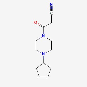 molecular formula C12H19N3O B1464295 3-(4-Cyclopentylpiperazin-1-yl)-3-oxopropanenitrile CAS No. 1248620-01-0