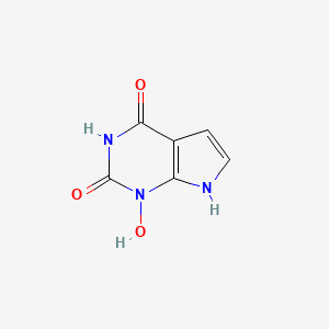 1H-Pyrrolo(2,3-d)pyrimidine-2,4(3H,7H)-dione, 1-hydroxy-