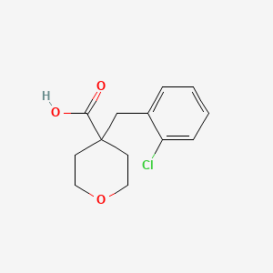 molecular formula C13H15ClO3 B1464297 4-(2-Chlorobenzyl)tetrahydro-2H-pyran-4-carboxylic acid CAS No. 1274095-99-6