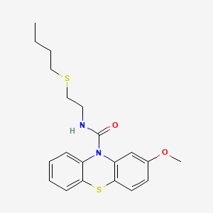 10H-Phenothiazine-10-carboxamide, N-(2-(butylthio)ethyl)-2-methoxy-