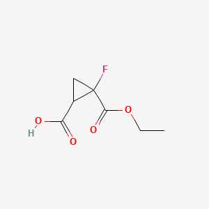 molecular formula C7H9FO4 B1464302 1-Fluorocyclopropane-1,2-dicarboxylic acid 1-ethyl ester CAS No. 1262415-48-4