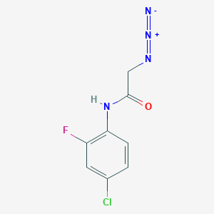 molecular formula C8H6ClFN4O B1464306 2-azido-N-(4-chloro-2-fluorophenyl)acetamide CAS No. 1247430-64-3