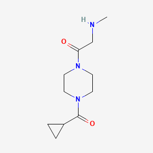 molecular formula C11H19N3O2 B1464310 1-(4-Cyclopropanecarbonylpiperazin-1-yl)-2-(methylamino)ethan-1-one CAS No. 1178390-69-6