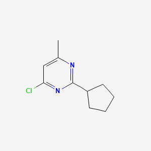 molecular formula C10H13ClN2 B1464313 4-Chloro-2-cyclopentyl-6-methylpyrimidine CAS No. 1111832-72-4