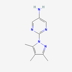 molecular formula C10H13N5 B1464315 2-(3,4,5-Trimethyl-pyrazol-1-yl)-pyrimidin-5-ylamine CAS No. 1249440-06-9