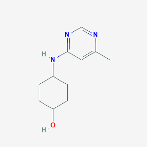 molecular formula C11H17N3O B1464316 4-[(6-Methylpyrimidin-4-yl)amino]cyclohexan-1-ol CAS No. 1247129-71-0