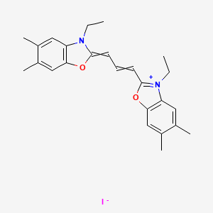 Benzoxazolium, 3-ethyl-2-(3-(3-ethyl-5,6-dimethyl-2(3H)-benzoxazolylidene)-1-propenyl)-5,6-dimethyl-, iodide