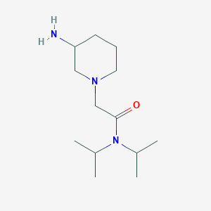 molecular formula C13H27N3O B1464320 2-(3-aminopiperidin-1-yl)-N,N-bis(propan-2-yl)acetamide CAS No. 1306229-68-4
