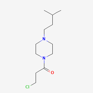 molecular formula C12H23ClN2O B1464324 3-氯-1-[4-(3-甲基丁基)哌嗪-1-基]丙انون CAS No. 1178290-72-6