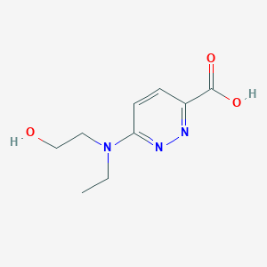 molecular formula C9H13N3O3 B1464325 6-(Ethyl(2-hydroxyethyl)amino)pyridazine-3-carboxylic acid CAS No. 1179720-68-3