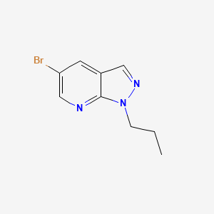 molecular formula C9H10BrN3 B1464326 5-Bromo-1-propyl-1H-pyrazolo[3,4-b]pyridine CAS No. 1342659-38-4