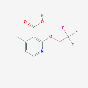 molecular formula C10H10F3NO3 B1464327 4,6-Dimethyl-2-(2,2,2-trifluoroethoxy)nicotinic acid CAS No. 1178053-44-5