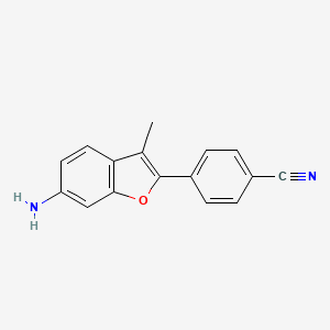 4-(6-Amino-3-methyl-1-benzofuran-2-yl)benzonitrile