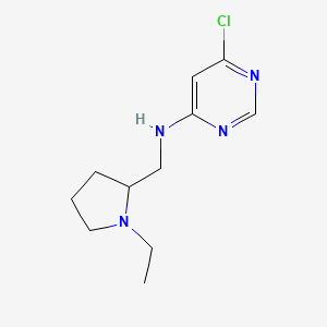 molecular formula C11H17ClN4 B1464333 6-氯-N-[(1-乙基吡咯烷-2-基)甲基]嘧啶-4-胺 CAS No. 1249717-31-4