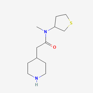 molecular formula C12H22N2OS B1464337 N-methyl-2-(piperidin-4-yl)-N-(thiolan-3-yl)acetamide CAS No. 1182890-68-1
