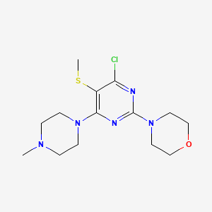 4-Chloro-6-(4-methylpiperazino)-5-methylthio-2-morpholinopyrimidine