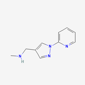 molecular formula C10H12N4 B1464341 methyl({[1-(pyridin-2-yl)-1H-pyrazol-4-yl]methyl})amine CAS No. 1249040-38-7