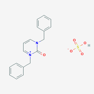 molecular formula C18H18N2O5S B14643414 1,3-Dibenzyl-2-oxo-2,3-dihydropyrimidin-1-ium hydrogen sulfate CAS No. 54424-58-7