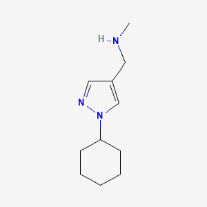 molecular formula C11H19N3 B1464342 [(1-cyclohexyl-1H-pyrazol-4-yl)methyl]methylamine CAS No. 1216666-10-2