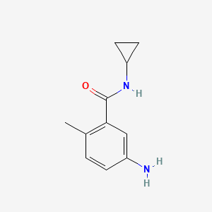 molecular formula C11H14N2O B1464344 5-amino-N-cyclopropyl-2-methylbenzamide CAS No. 1249419-43-9