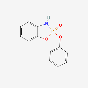 molecular formula C12H10NO3P B14643443 2-Phenoxy-2,3-dihydro-1,3,2lambda~5~-benzoxazaphosphol-2-one CAS No. 52961-93-0