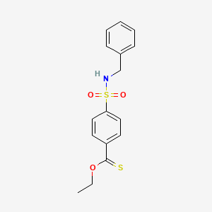 molecular formula C16H17NO3S2 B14643444 O-ethyl 4-(benzylsulfamoyl)benzenecarbothioate CAS No. 56768-75-3