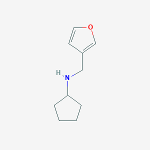 molecular formula C10H15NO B1464345 N-(furan-3-ylmethyl)cyclopentanamine CAS No. 1183688-39-2