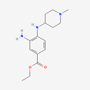 molecular formula C15H23N3O2 B1464349 3-氨基-4-((1-甲基哌啶-4-基)氨基)苯甲酸乙酯 CAS No. 1305827-58-0