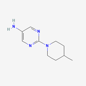molecular formula C10H16N4 B1464350 2-(4-Methylpiperidin-1-yl)pyrimidin-5-amine CAS No. 1250985-83-1