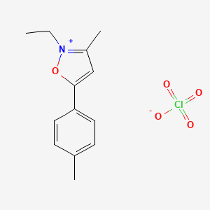 2-Ethyl-3-methyl-5-(4-methylphenyl)-1,2-oxazol-2-ium perchlorate